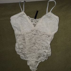 White Lace Lingerie Bodysuit